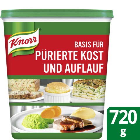 Knorr Basis für pürierte Kost & Auflauf 720g - Aber die Lebensfreude steigt, wenn es schmeckt und dabei noch gut aussieht.