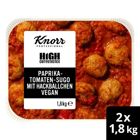 Knorr Professional High Convenience Paprika-Tomaten-Sugo mit Hackbällchen Vegan 1.8 kg