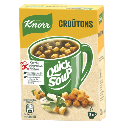 KNORR Quick Soup Croûtons Packung 3 x 1 Portion - 