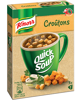 KNORR Quick Soup Croûtons Packung 3 x 1 Portion - 