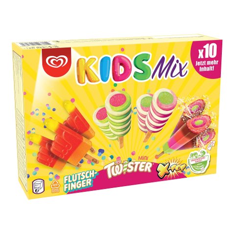 LUSSO Kids Mix Mini Flutschfinger-Twister-X-Pop x 10   - 