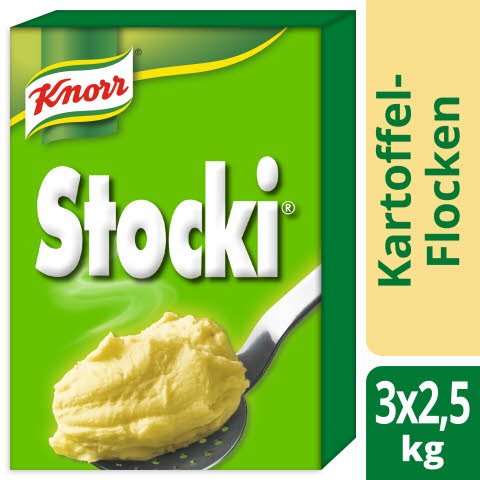 Knorr STOCKI Kartoffelstock Flocken 3 x 2,5 kg - 