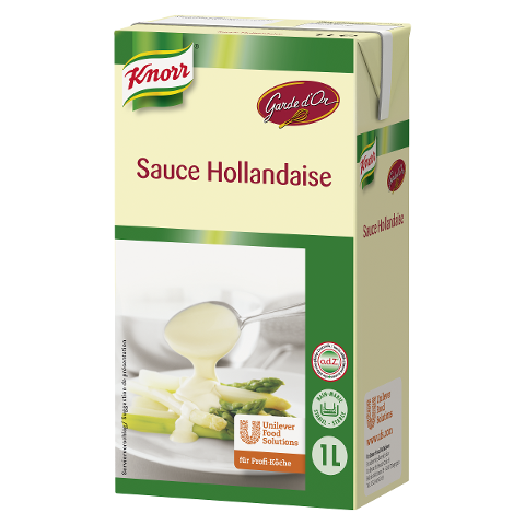 Knorr Sauce Hollandaise 1 L - Für den erstklassigen Geschmack verwende ich nur die Beste." Norbert Schwery, Gaumenzauber, Brig.