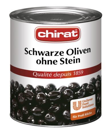 Chirat Schwarze Oliven ohne Stein 850 g - 