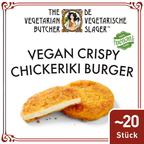 The Vegetarian Butcher - Vegan Crispy Chickeriki Burger - Veganes paniertes Burgerpatty auf Pflanzenprotein-Basis 1,8 kg - 