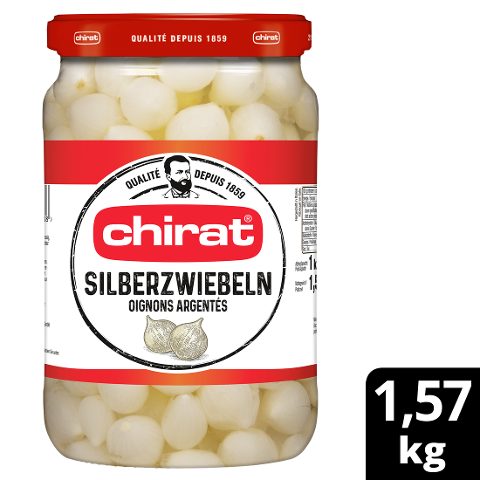 Chirat Silberzwiebeln 1,57 KG Glas  - 