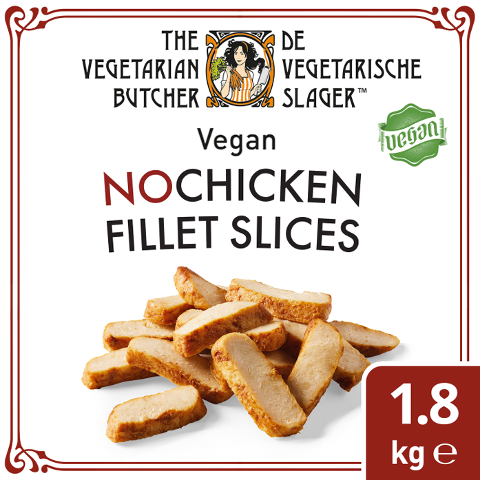 The Vegetarian Butcher - NoChicken Fillet Slices - Vegane Streifen auf Sojabasis 1,8 kg - 