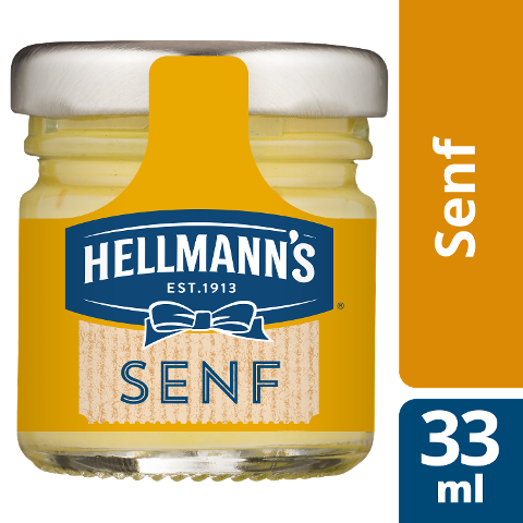 Hellmann's Senf mittelscharf 80x33ml - HELLMANN’s Yellow Mustard –mild-würziger Senf nach amerikanischem Vorbild.