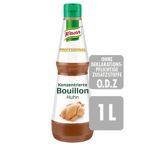 Knorr Professional Flüssige Bouillon Huhn 6x1l- konzentriert - Abrunden in Perfektion: KNORR PROFESSIONAL Konzentrierte Bouillons und Fonds.