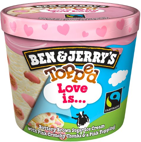 Ben & Jerry's Topped Love Is Eis Becher 100 ml - 
