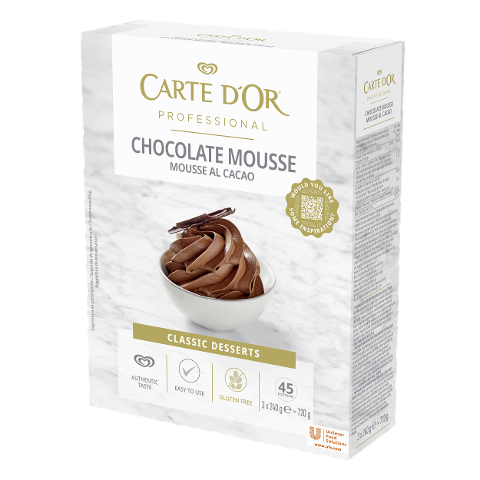 Carte D'or Professional Mousse au Chocolat 1x (3x240g) - Carte D'Or Professional Mousse au Chocolat - ist reich an Schokolade und bietet ein perfektes Gleichgewicht zwischen süß und bitter. 