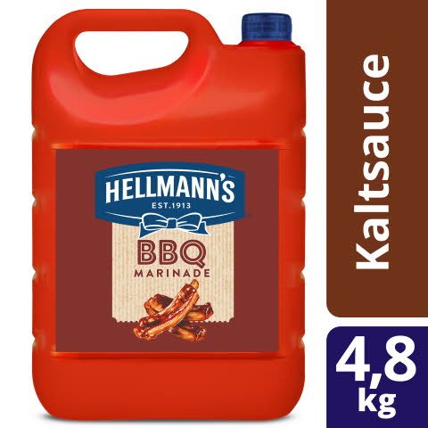 Hellmann's BBQ Marinade 4,8 kg - Hellmann’s BBQ Marinade verleiht Ihren Gerichten den perfekten
süß-rauchigen Geschmack.