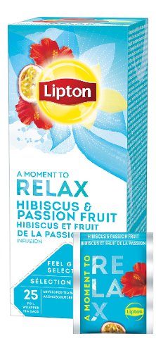 Lipton Früchtetee Hibiskus Passionsfrucht 25 Beutel - 