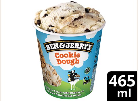 Ben & Jerry's Cookie Dough Eis Becher 465 ml - 