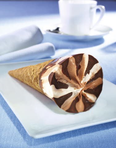 Langnense Fertige Eisdesserts Eishörnchen Vanille-Schokolade 110 ml - 