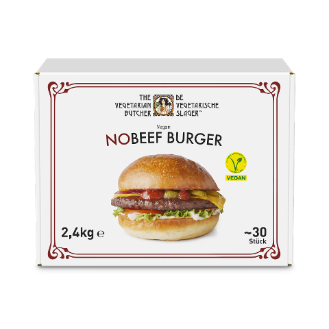 The Vegetarian Butcher - Vegan NoBeef Burger - Veganer Burgerpatty auf Soja-Basis 1x2,4 kg - 