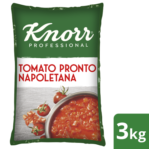 KNORR Tomato Pronto Napoletana Tomatensauce stückig Beutel 3 kg - Knorr Tomato Pronto Napoletana – Spart Arbeitsschritte und Zeit.
