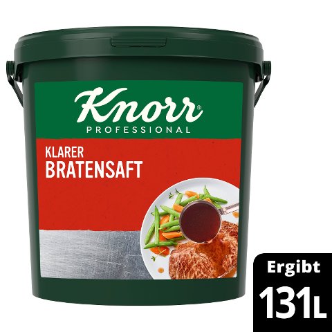 Knorr Klarer Bratensaft 12,5 kg - Knorr Klarer Bratensaft –reiner Fleischgeschmack zur schnellen Verlängerung der Sauce.