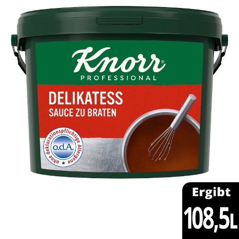 Knorr Delikatess Sauce zu Braten O.D.A 10 kg - Knorr Delikatess Sauce zu Braten:  Vegan – sowie einfach und schnell zubereitet.