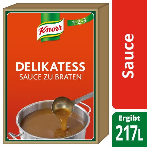 Knorr Professional Delikatess Sauce zu Braten 1 x 20 kg - Knorr Delikatess Sauce zu Braten:  Vegan – sowie einfach und schnell zubereitet.