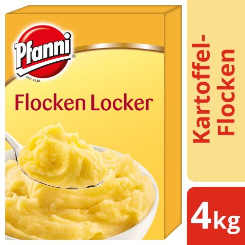 Pfanni Kartoffel- Flocken- Locker 1 x 4 kg - Pfanni Flocken Locker – einfache Zubereitung, aus 100 % nachhaltig angebauten deutschen Kartoffeln.