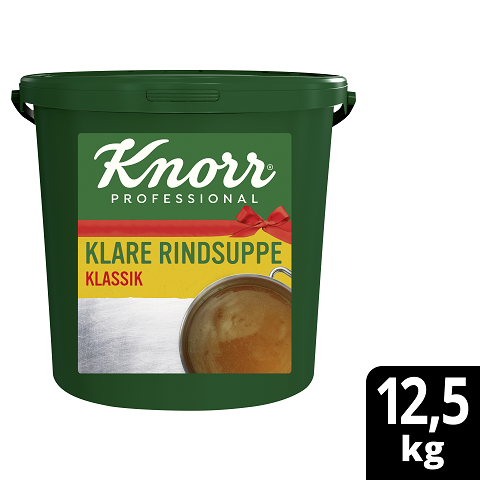 Knorr Professional Klare Rindsuppe Klassik mit Suppengrün 1 x 12,5 kg - Sofort einsetzbar und gut kalkulierbar