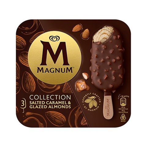 Magnum Collection Salted Caramel & Glazed Almonds 3 x 90 ml - 
