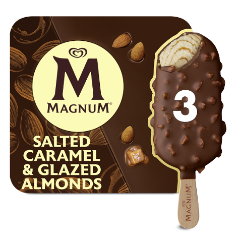 Magnum Salted Caramel & Glazed Almonds 3MP Familienpackung - 