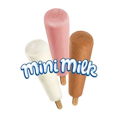 Mini Milk Mischkarton Vanille Schokolade Erdbeer Eis 44 x 35 ml - 
