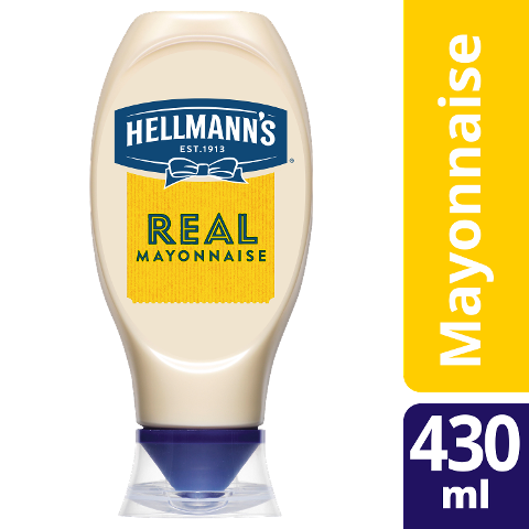 Hellmann's Mayonnaise 80% Fett 430 ml - Hellmann's REAL Mayonnaise - Hergestellt aus besten Zutaten. Hellmann's Mayonnaise 80% Fett 430 ml - Hellmann's REAL Mayonnaise - Hergestellt aus besten Zutaten.