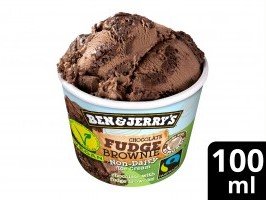 Ben & Jerry's Chocolate Fudge Brownie Vegan Eis Becher 100 ml - 