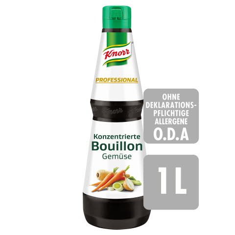 Knorr Professional Konzentrierte Bouillon Gemüse  6 x 1l - Abrunden in Perfektion: KNORR PROFESSIONAL Konzentrierte Bouillons und Fonds.