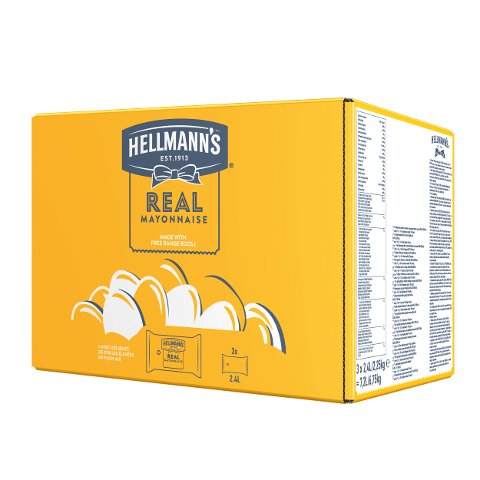 Hellmann's Mayonnaise - Beutel für Dispenser 3 x 2.25 KG - Hellmann’s REAL Mayonnaise  – authentischer Mayo-Geschmack seit 1913.