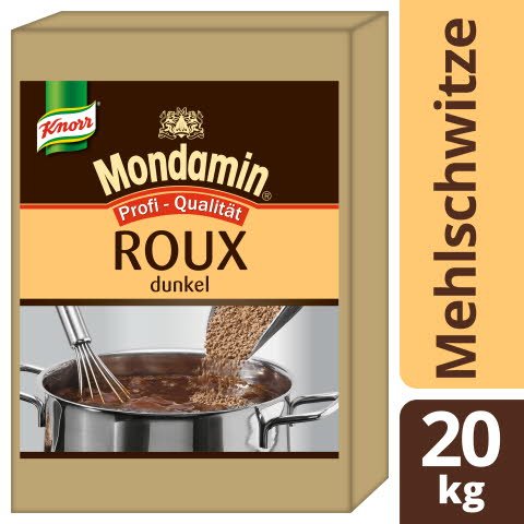 Mondamin Roux Klassische Mehlschwitze dunkel 1 x 20 kg - Mondamin Roux – authentisch hergestellt, gelingt immer. Ohne viel Aufwand.