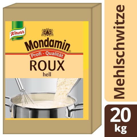 Mondamin ROUX Klassische Mehlschwitze hell 20 KG - Mondamin Roux – authentisch hergestellt, gelingt immer. Ohne viel Aufwand.