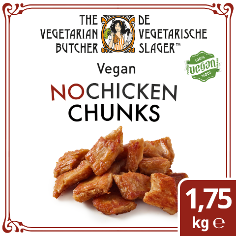 The Vegetarian Butcher - NoChicken Chunks - Veganes Geschnetzeltes auf Soja-Basis 1,75 kg - 