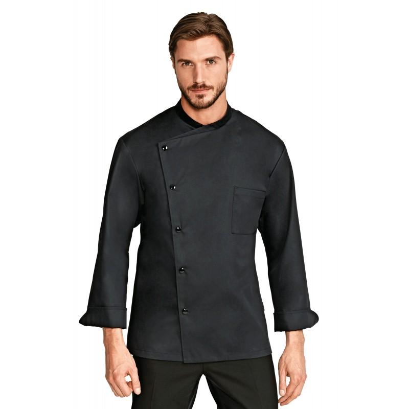 BRAGARD Blouson de chef pour homme, taille 50, noir avec boutons-pression - 