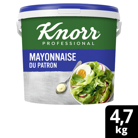 Knorr Professional Mayonnaise du Patron 82% M.G. 4,7 KG - Knorr Professional Mayonnaise du Patron - la plus polyvalente des mayonnaises.