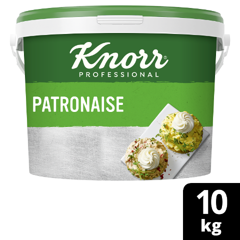 Knorr Professional Patronaise Mayonnaise ferme pour salade 10 KG - Knorr Professional Patronaise - la mayonnaise extra-résistante aux piqûres.