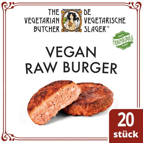 The Vegetarian Butcher - Vegan Raw Burger - Alternative végétalienne d’un hamburger cru à base de soja et de blé - 