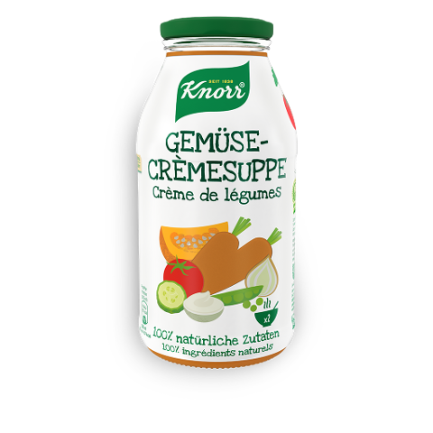 KNORR 100% naturel Crème de légumes 450 ml verre 2 portions - 