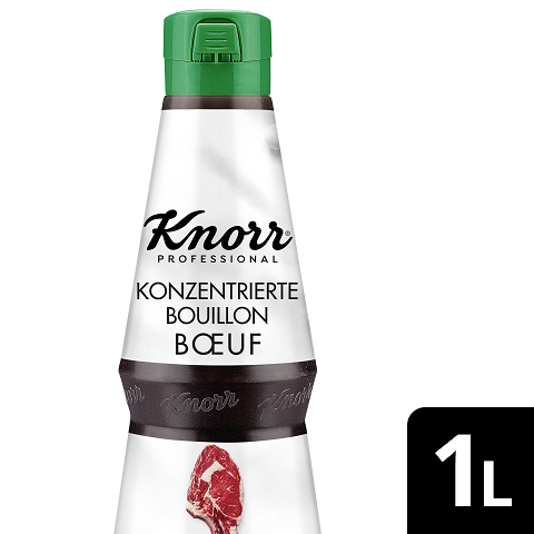 Knorr Professional Bouillon de boeuf concentré liquide 6 x 1l - Les bouillons et fonds concentrés KNORR PROFESSIONAL: pour affiner les saveurs à la perfection.