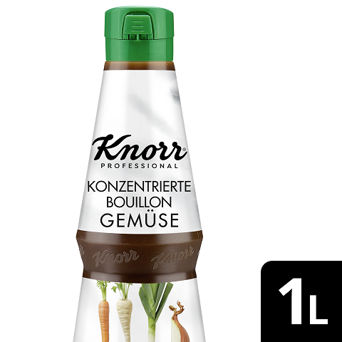 Knorr Professional Bouillon de légumes concentré liquide 6 x 1l - Les bouillons et fonds concentrés KNORR PROFESSIONAL: pour affiner les saveurs à la perfection.
