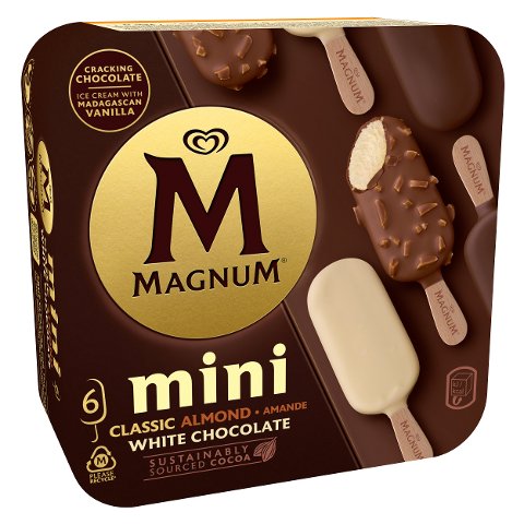 Magnum Mini Classic Almond White Chocolate 6 x 55 ml - 