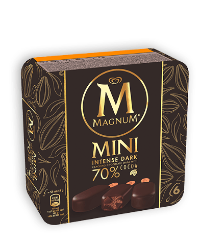 Magnum Mini Premium Collection Intense Dark 6 x 55ml bâtonnets de glace - 