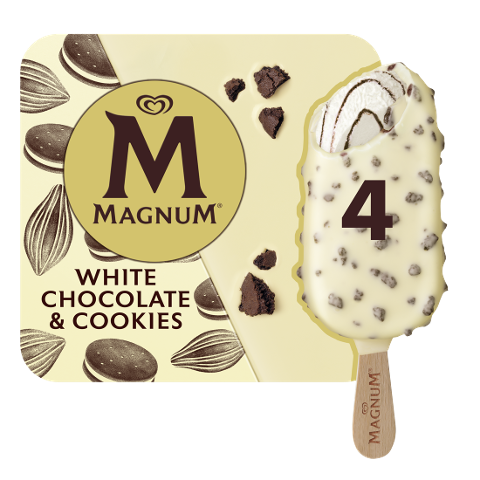 MAGNUM Collection White Chocolate & Cookies 4 x 90 ml - 