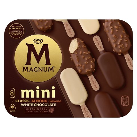 MAGNUM Mini Mix Classic-Almond-White-Chocolate 8 x 55 ml - 