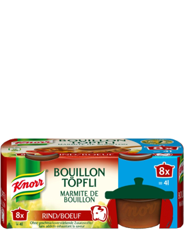 KNORR Marmite de bouillon bœuf emballage 8 x 1 pièce  4 l - 
