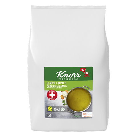 KNORR Professional Fond de légumes aux herbes 5 kg - Knorr Fond de légumes - avec des légumes cultivés de manière durable pour une saveur équilibrée.
