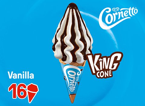 Cornetto King Cone Vanille  260 ml - 
